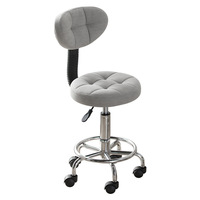 Tabouret de maquillage moderne en cuir, chaise d'étude minimaliste, chaise de laboratoire pivotante, chaise de bureau informatique réglable en hauteur