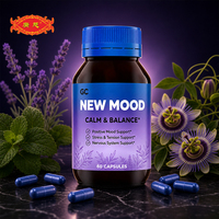 Capsules de complément alimentaire à base de plantes pour le soutien de l'humeur, Ashwagandha, soulagement du stress, équilibre émotionnel, formule naturelle, OEM, étiquette privée