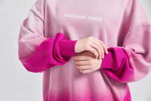 Custom Logo Bleah <b>Spray</b> Pullover Unisex Oversize Women's Fleece Eco-Friendly Breathable Spring Autumn Winter Long Casual 280g - Product Image 5