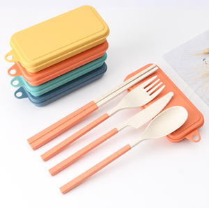 จานชามพับได้แบบใช้ซ้ำได้ ชุดช้อนส้อมสำหรับเด็ก ลายการ์ตูน ลดราคา - Product Image 3