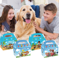 Boîtes cadeaux pour bonbons et biscuits sur le thème des frères plombiers de dessins animés, avec poignée, en carton recyclé, finition vernie