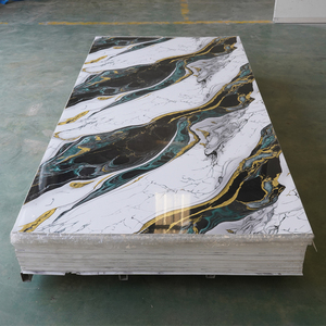 लिविंग रूम कार्यालय होटल छत सजावट के लिए आधुनिक उच्च चमक संगमरमर प्रभाव pvc दीवार पैनल - Product Image 6