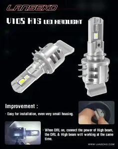 Lampu Depan Semua Dalam Satu Bohlam Mudah Dipasang dengan Decoding H15 9005 4000lm 6500K