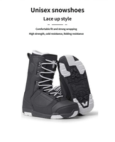 Bottes de neige antidérapantes à lacets pour sports d'hiver, en tissu PU imperméable, avec semelle intérieure amortissante, idéales pour la randonnée et la raquette – Vente chaude