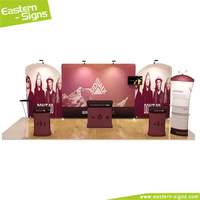Stand d'exposition portable 10*20 pieds, facile à installer, pour la présentation de bannières et l'image de marque lors des salons professionnels