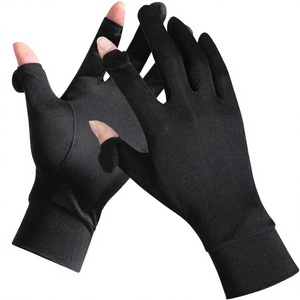 Gants longs classiques pour femme, en satin extensible, noir, blanc, rouge, gris, pour opéra/coudes/poignets, style Charleston, pour l'été - Product Image 2