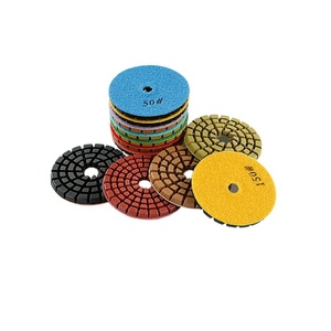 Kit de Almohadillas de Pulido de 4 Pulgadas para Encerar, Almohadillas de Pulido de Espuma Híbrida de Cerámica y Diamante de 4 Pulgadas para Granito y Cuarzo - Product Image 1