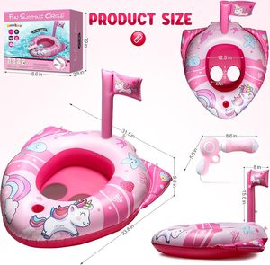<span class=keywords><strong>Flotador</strong></span> de Piscina Unicornio Grande Personalizado al por Mayor Directo de Fábrica con Pistola de Agua - Juguete Inflable para Piscina para Niñas de 3 a 8 Años - Product Image 4