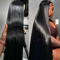 Perruque en cheveux naturels vietnamiens HD Lace, 100% vierges avec cuticules alignées, sans colle, perruque complète en cheveux humains, perruques Lace Front pour femmes