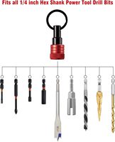 Porte-embouts porte-clés, lot de 6 pièces, embouts hexagonaux de 1/4 pouce pour perceuses à percussion et tournevis à chocs