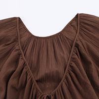 Robes longues d'été décontractées pour femmes, 3 coloris, col en V, à lacets, manches courtes, couleur unie, tendance