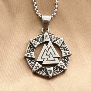 Geometric <b>Titanium</b> Steel Pendant With Triangular Design For Men Everyday Wear - Product Image 1