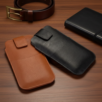 Sacoche de ceinture universelle en cuir PU pour téléphone, étui de transport avec clip de ceinture pour téléphone portable universel de 5,5 à 6,7 pouces