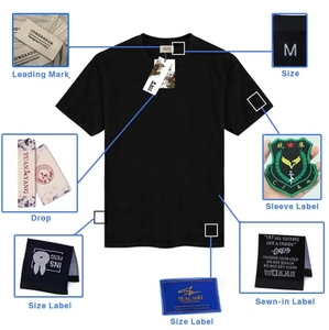 Camiseta FLOWORA OEM de algodón grueso, estilo pullover, con gráfico en relieve 3D, corte holgado, esencial, con logo personalizado para hombre. - Product Image 5