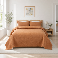 Couette en coton douce, respirante, unie et chaude pour chambre climatisée