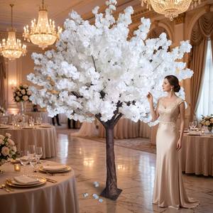Arbre artificiel de fleurs de cerisier blanc FZS260008, grand arbre fleuri artificiel, centre de table de mariage, décoration intérieure pour événements et fêtes - Product Image 2
