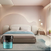 Peinture murale intérieure blanche acrylique inodore et sans formaldéhyde AO HUA AH-1000 pour usage architectural, application au pinceau