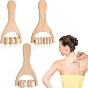 Rouleau de massage en bois pour la tête et le cuir chevelu, outil de relaxation musculaire, rouleau de <span class=keywords><strong>drainage</strong></span> <span class=keywords><strong>lymphatique</strong></span> manuel, rouleau de thérapie en bois - Product Image 4