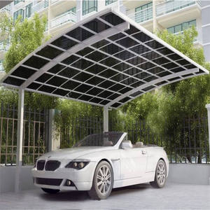 Abri de parking en aluminium avec pergola et toit en polycarbonate pour garage simple - Product Image 1