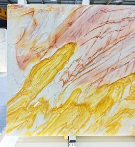 Vàng hồng Brazil quartzit slab sang trọng đá cẩm thạch tự nhiên cho nền tường nội thất - Product Image 4