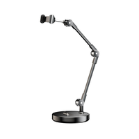 Support de téléphone et tablette flexible à bras long 360°, trépied de diffusion en direct sur bureau, support réglable et rétractable