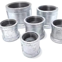 Raccord de tuyauterie rond femelle en fonte malleable, norme ISO, filetage femelle, faible pression, zingué, pour systèmes CVC