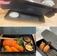Sushi à emporter jetable noir à emporter Boîte en carton Boîte de papier d'emballage alimentaire