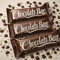 Sacs rectangulaires en plastique thermoscellés avec logo personnalisé de 4g de feuille de bonbons en mylar sac de barre de chocolat scellé à l'arrière en PET pour champignons