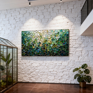 Peinture à l'huile abstraite 3D colorée sur toile, style bloc de couleurs, moderne et contemporaine, faite à la main, affiche murale, décoration pour salon et maison - Product Image 4