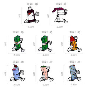 Yini เข็มกลัดติดปกเสื้อแฟชั่นแบบดั้งเดิมดีไซน์แบบเคลือบโลโก้โลหะกระดุมออกแบบได้ตามต้องการ - Product Image 3