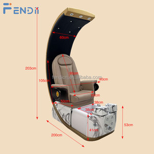 Móveis de Salão de Beleza de Luxo Moderno e Profissional, Cadeira de Massagem Elétrica Reclinável para Manicure e Pedicure - Product Image 2