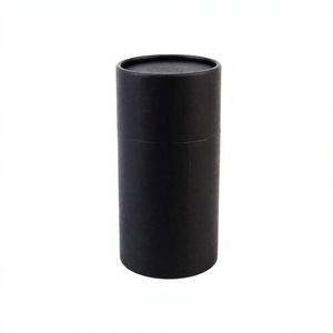 <b>Black</b> Cylinder Paper Tube Packaging Box for Food Use Biodegradable Recyclable Uncoated Duplex <b>Board</b> - Product Image 2