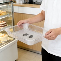 Bac alimentaire commercial transparent GN avec une grande durabilité pour le stockage des aliments dans les buffets et restaurants