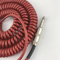 Câble pour Instrument électrique guitare, droit à droit, câble d'instruments Audio, à ressort, bouclé, protection en PU