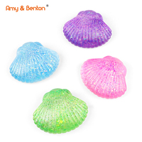 Squishies en forme de coquillages à paillettes, lots en vrac pour cadeaux de fête, jouets anti-stress à presser pour soulager l'anxiété
