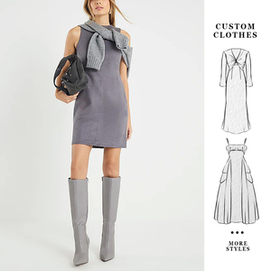 Abito Donna all'Ingrosso Senza Maniche in Camoscio Slim Fit Linea A Collo Tondo Senza Maniche Aderente <span class=keywords><strong>Abbigliamento</strong></span> Estivo Streetwear Y2K Mini Abiti - Product Image 1