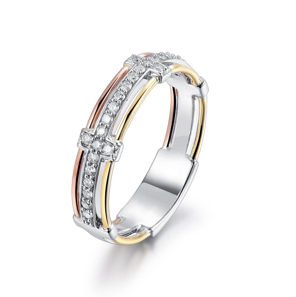 9K White gold/Yellow gold/Rose gold