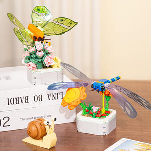 Bloques de Construcción, Simulación de Insectos, Planta en Maceta, Juguete Educativo de Ensamblaje para Adolescentes de 8 a 13 Años, 100-200 Piezas - Product Image 4