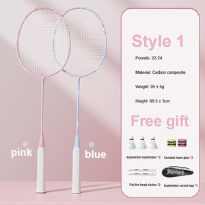 Raquette de badminton Dericsson en fibre de carbone pour amateurs et juniors, contrôle de la balle, raquette souple, ensemble de deux raquettes - Product Image 5