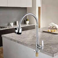 Robinet d'évier de cuisine à poignée unique, design moderne, tête de pulvérisation à 2 fonctions, nouveau robinet d'eau froide flexible en acier