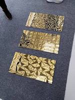 Carreaux de sol décoratifs en céramique dorée 120x60cm, carreaux de moquette brillants 60x60cm