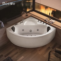 Baignoire à bulles d'air de luxe pour 2 personnes, baignoire en acrylique avec hydromassage, baignoire à massage d'eau