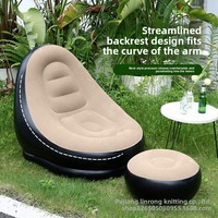 Canapé-lit gonflable moderne en PVC, housse en tissu Oxford 300D, pompe intégrée, épaisseur 0,55 mm, marque Northern Mountain, pour l'extérieur