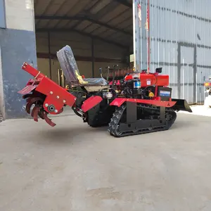 Factory Price Rotary Tiller Tractor New Tracked Rotary Tiller 25HP Orchard Greenhouse Tracked Tractor For Rotary Tillage