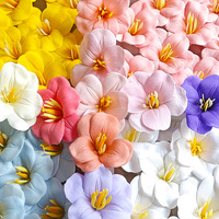 Fleur de savon parfumée tulipe à pétales ouverts, fleurs séchées et éternelles, matériaux de bouquets faits main pour anniversaire et remise de diplôme
