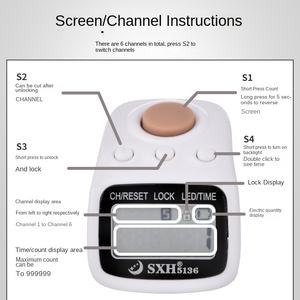 เคาน์เตอร์ LED ดิจิตอลมัลติฟังก์ชั่นพร้อมจอแสดงแสงสามารถชาร์จได้-ฟังก์ชั่นระบบนาฬิกาปลุก - Product Image 4