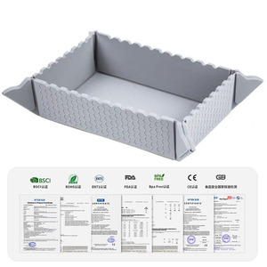 Silicone Folding <b>Baking</b> <b>Tray</b> Custom Made <b>Oven</b> Safe Dishwasher Safe Food Grade <b>For</b> Children Students Adults - Product Image 1