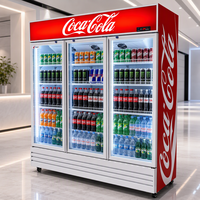 Réfrigérateur à refroidissement direct avec porte vitrée simple, économie d'énergie, refroidisseur de boissons pour magasin de proximité