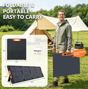Panneau solaire pliable portable 200W, chargeur solaire à haute efficacité 23,5%, connecteur MC4 et 3-en-1 DC pour générateur de station d'alimentation RV - Product Image 3