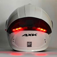 Casques de Moto Modulaires ABS avec Feux Arrière LED pour Adultes, Casques Relevables de Sécurité, Accessoires pour Motos et Motards